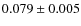 $0.079\pm0.005$