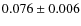 $0.076\pm0.006$