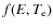 $f(E,T_{\rm {e}})$