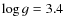 $\log g = 3.4$