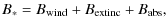 $\displaystyle B_{*} = B_{\rm wind} + B_{\rm extinc} + B_{\rm abs},$