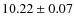 $10.22 \pm 0.07$