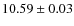 $10.59 \pm 0.03$