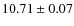 $10.71 \pm 0.07$