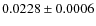 $0.0228\pm0.0006$