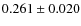$0.261\pm0.020$