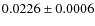 $0.0226\pm0.0006$