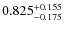 $0.825_{\rm -0.175}^{+0.155}$