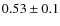 $0.53\pm 0.1$