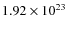$1.92 \times 10^{23}$