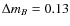 $\Delta m_B = 0.13$