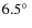 $6.5\hbox{$^\circ$ }$