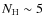 $N_{\rm H} \sim 5$
