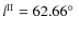 $l^{\rm II} = 62.66\hbox{$^\circ$ }$