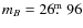 $m_B = 26\hbox{$.\!\!^{\rm m}$ }96$