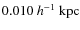 $0.010~h^{-1}~{\rm kpc}$