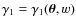 $\gamma_1=\gamma_1(\vec{\theta},w)$