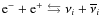 ${\rm e}^{-}+{\rm e}^{+}\leftrightarrows\nu_{i}+\overline{\nu}_{i}$