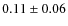 $0.11 \pm 0.06$