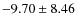 $-9.70\pm 8.46$