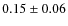 $ 0.15\pm 0.06$