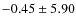 $-0.45\pm 5.90$