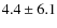 $ 4.4\pm 6.1$