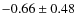 $-0.66\pm 0.48$