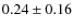 $0.24\pm 0.16$