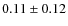 $ 0.11\pm 0.12$