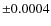 $\pm0.0004$