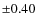 $\pm0.40$