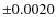 $\pm0.0020$