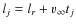 $l_j = l_r + v_{\infty} t_j$