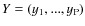 $Y=(y_1,...,y_{\rm P})$