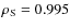 $\rho_{\rm S}= 0.995$