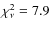 $\chi^2_\nu=7.9$