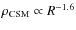 $\rho _{\rm CSM} \propto R^{-1.6}$