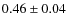 $0.46 \pm 0.04$