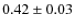 $0.42 \pm 0.03$