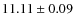 $11.11 \pm 0.09$