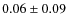 $0.06 \pm 0.09$