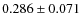 $0.286 \pm 0.071$