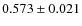 $0.573 \pm 0.021$