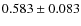 $0.583 \pm 0.083$