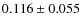 $0.116 \pm 0.055$