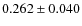 $0.262 \pm 0.040$