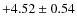 $+4.52 \pm 0.54$