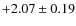 $+2.07 \pm 0.19$