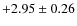 $+2.95 \pm 0.26$